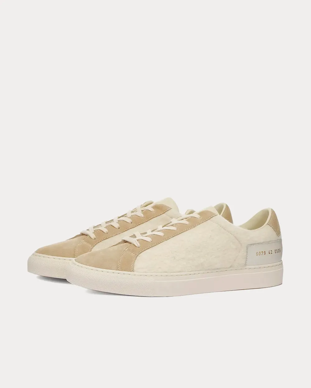 Retro Wool White Low Top Sneakers