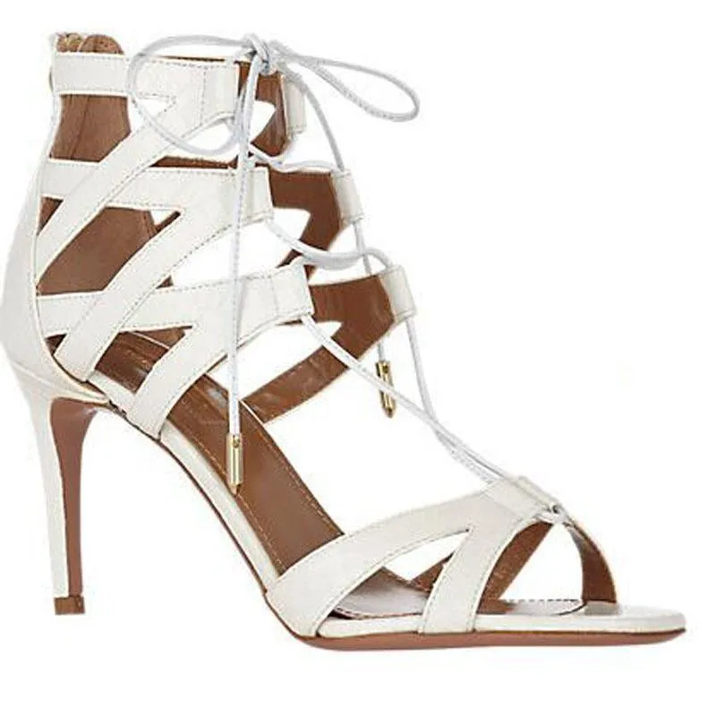 Sexy Suede Strap Point Toe High Heel Sandals