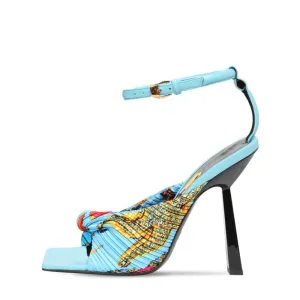 Square Head Open Toe Fashion Special-Shaped High-Heeled Sandals