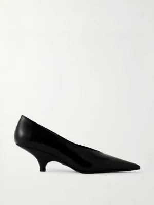 The Wedge leather pumps