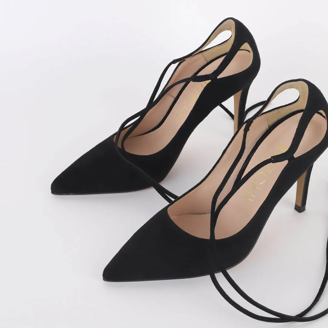 *UK size 13 - LEGAL - black, 10cm heels