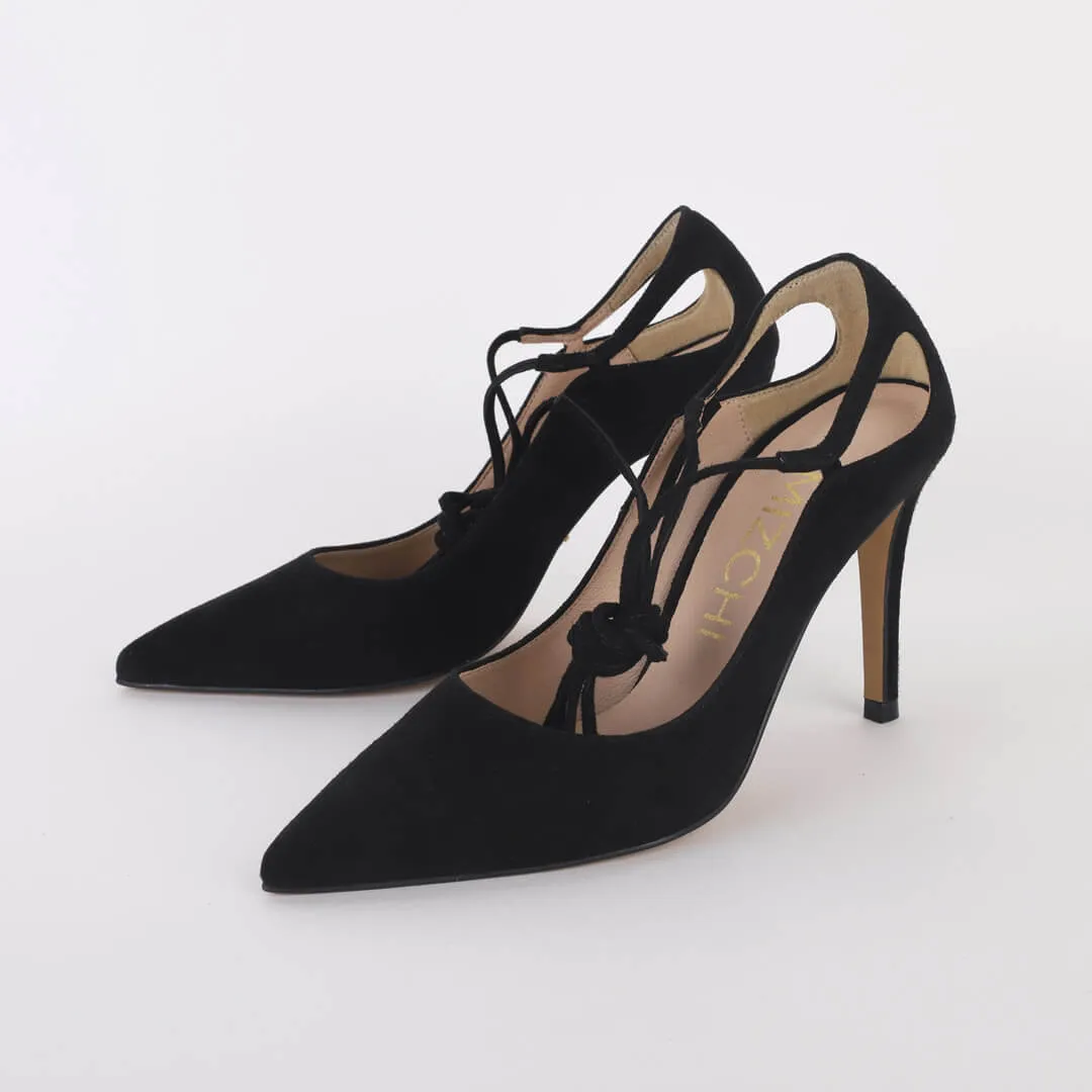 *UK size 13 - LEGAL - black, 10cm heels