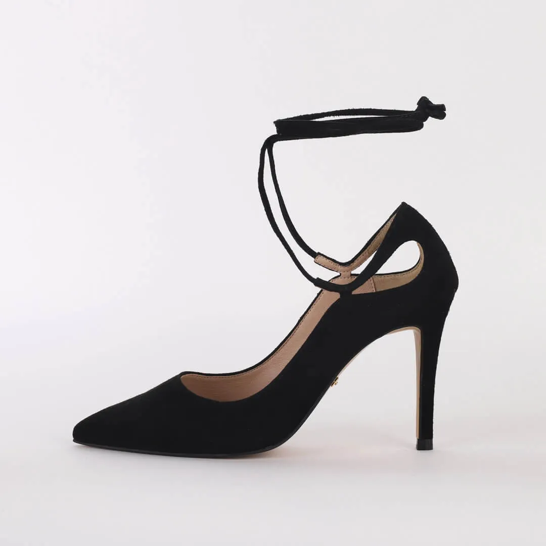 *UK size 13 - LEGAL - black, 10cm heels