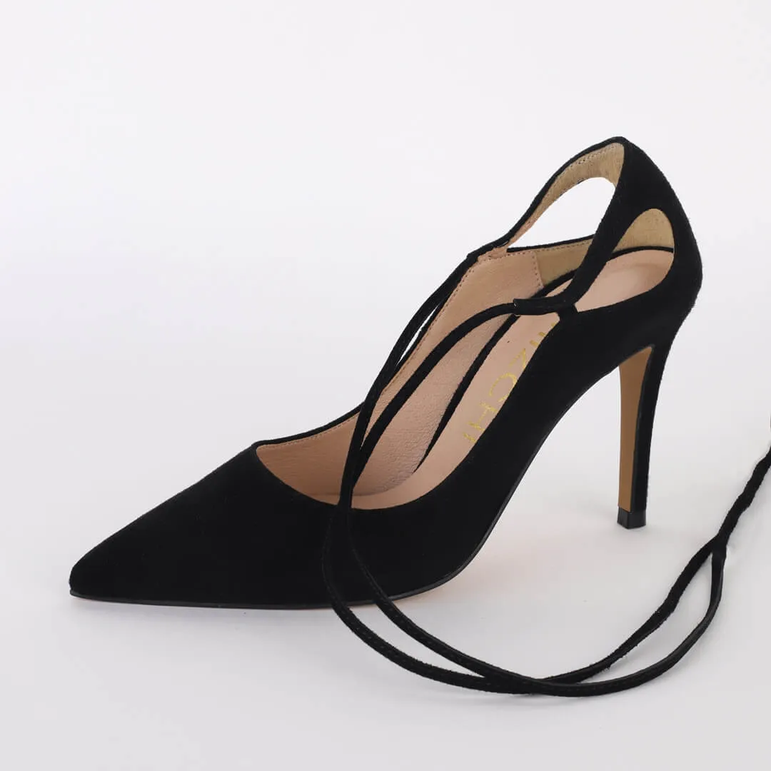 *UK size 13 - LEGAL - black, 10cm heels