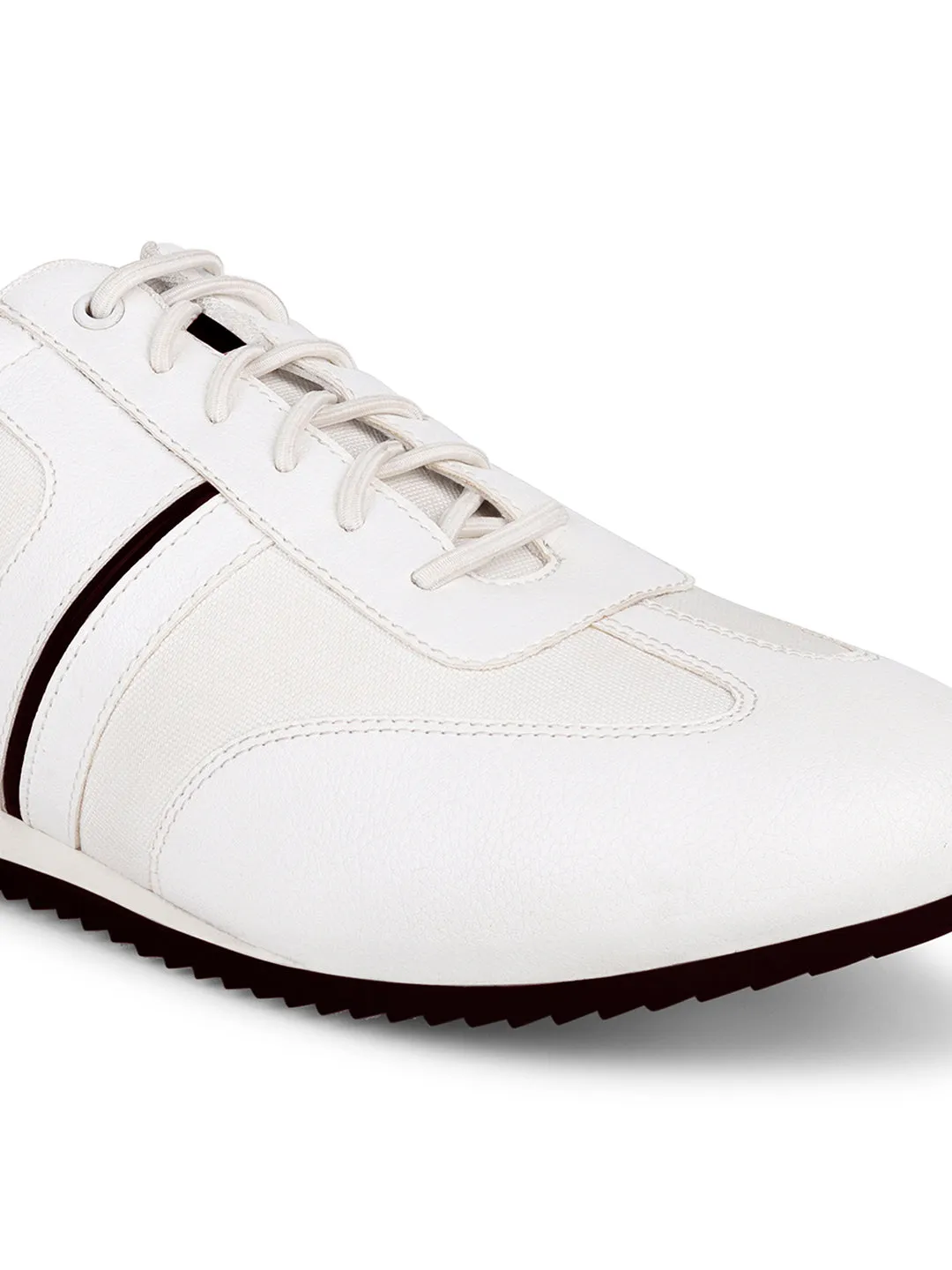 White and Brown Sneakers For Men