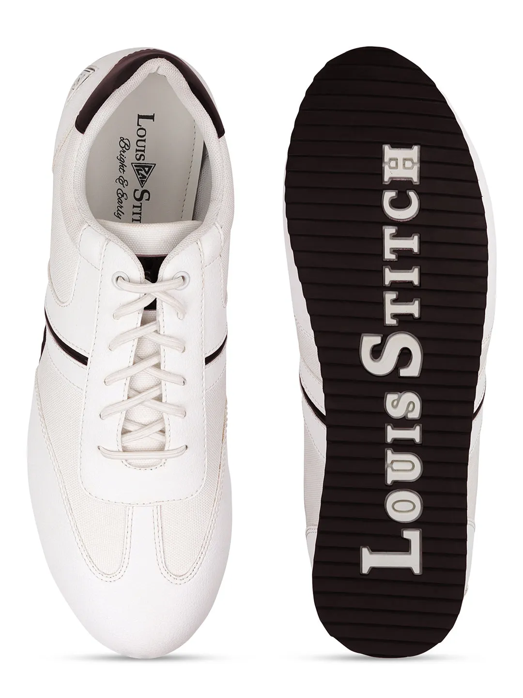 White and Brown Sneakers For Men