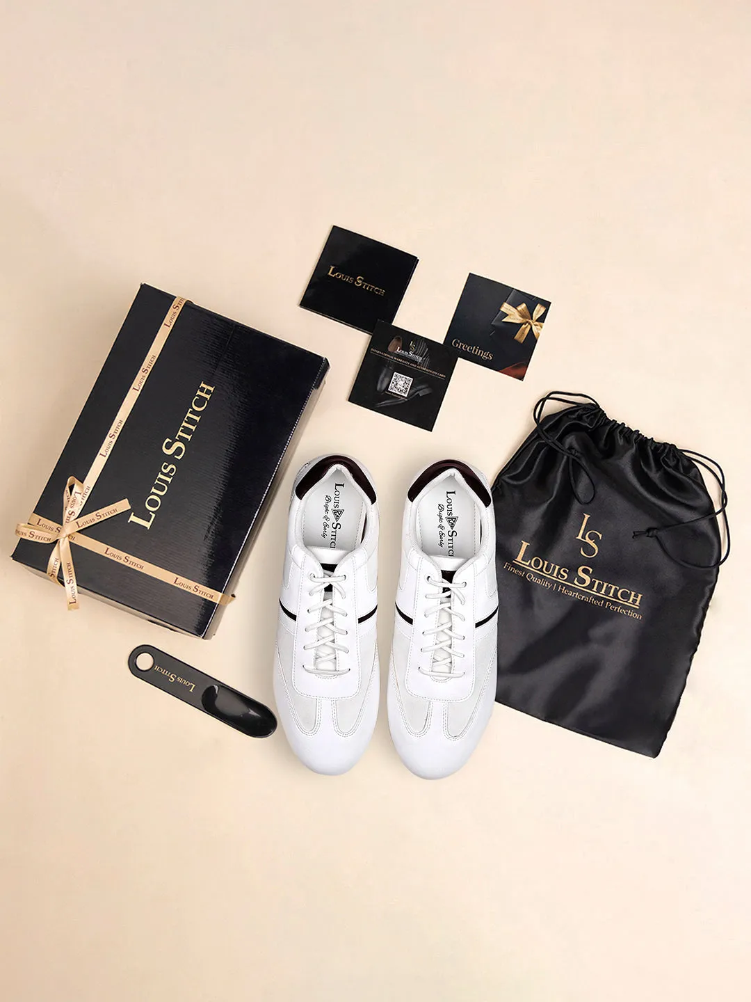 White and Brown Sneakers For Men