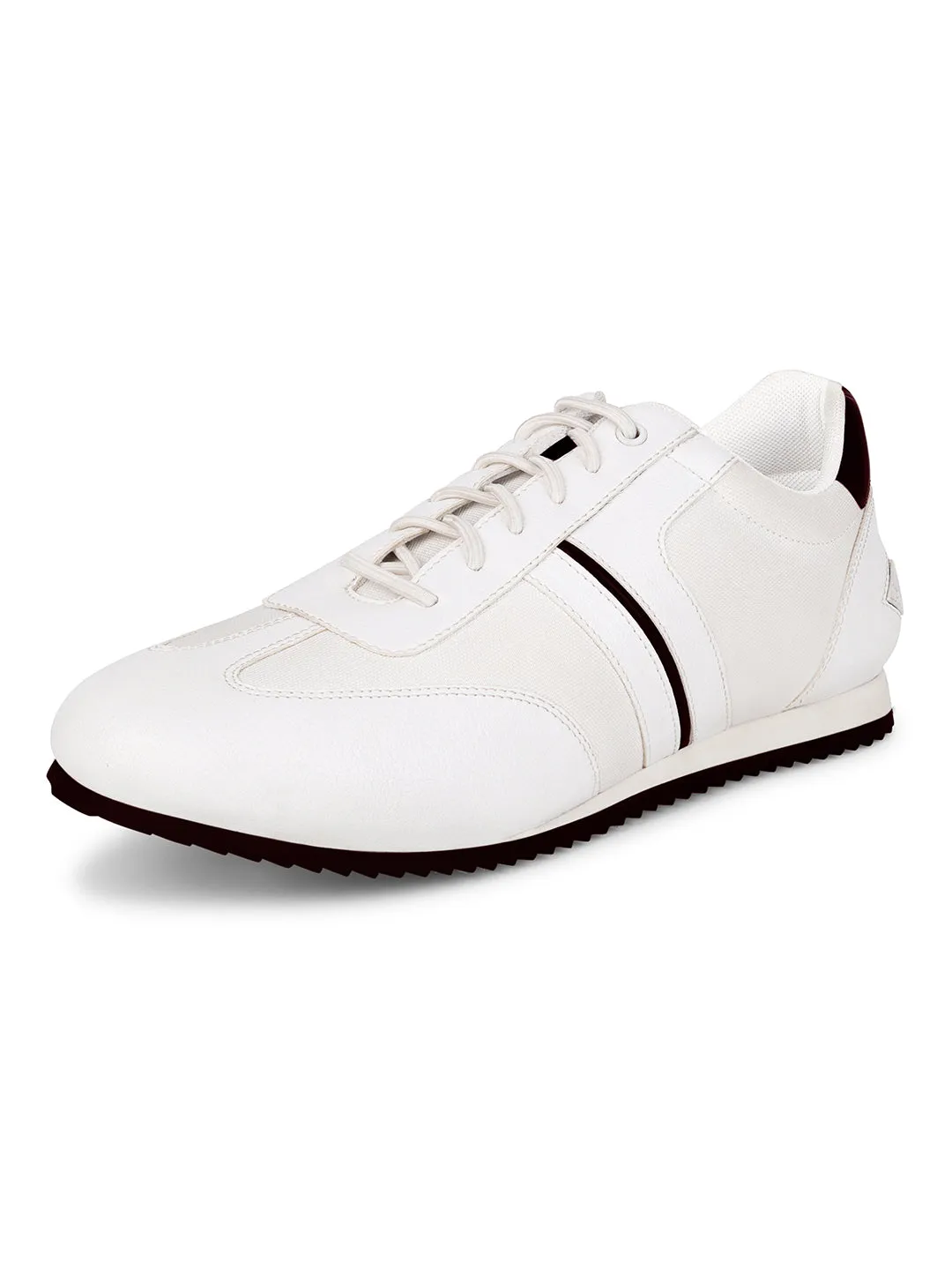 White and Brown Sneakers For Men