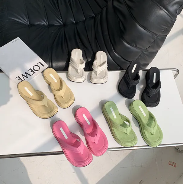 Women Slippers New Clip Toe Sandals