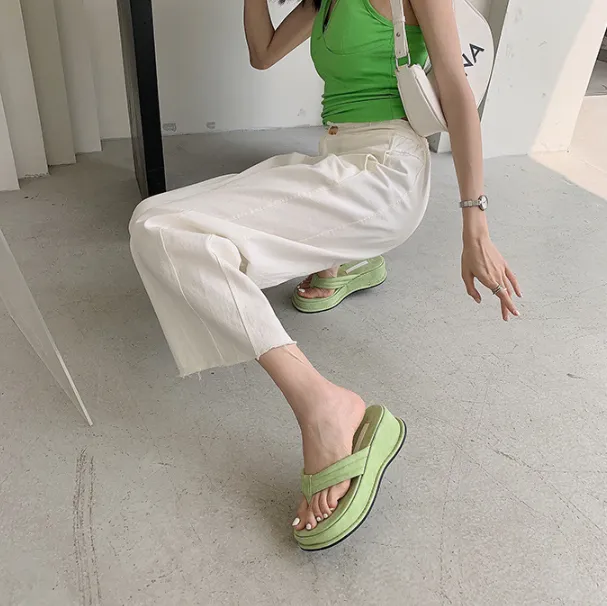 Women Slippers New Clip Toe Sandals