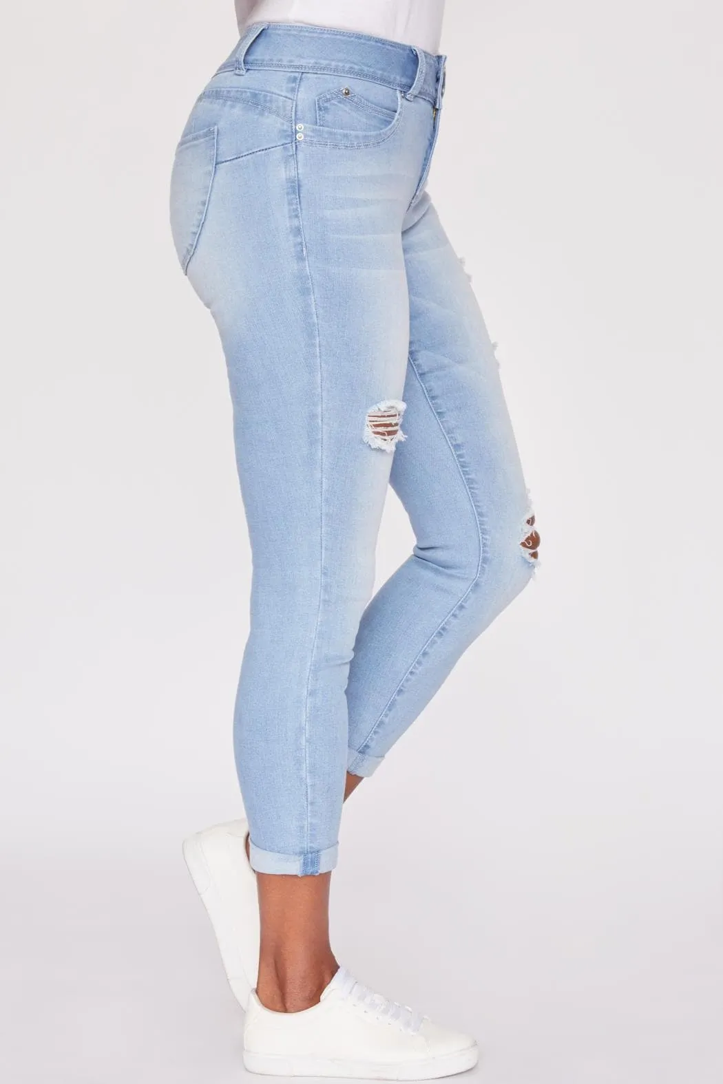 Women's Sustainable WannaBettaButt Cuff Ankle Jeans