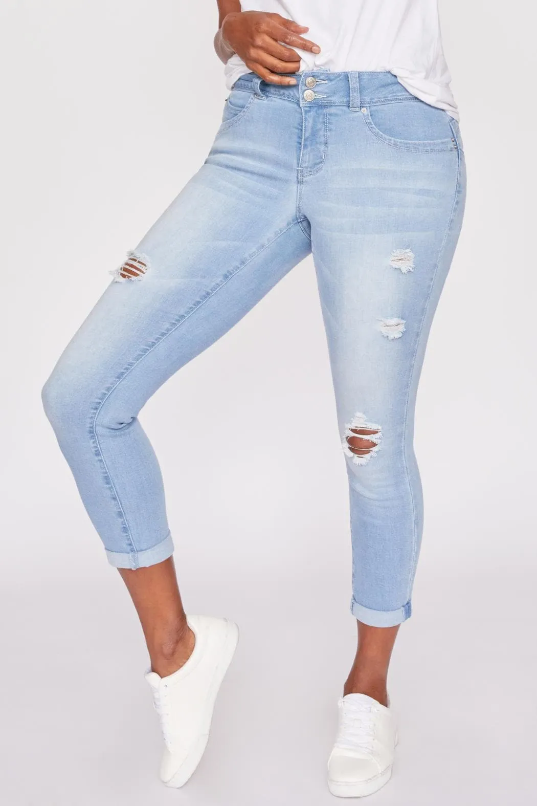 Women's Sustainable WannaBettaButt Cuff Ankle Jeans