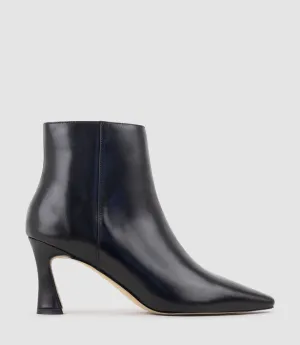 ZAINSLEY75 Chiselled Ankle Boot in Black Calf